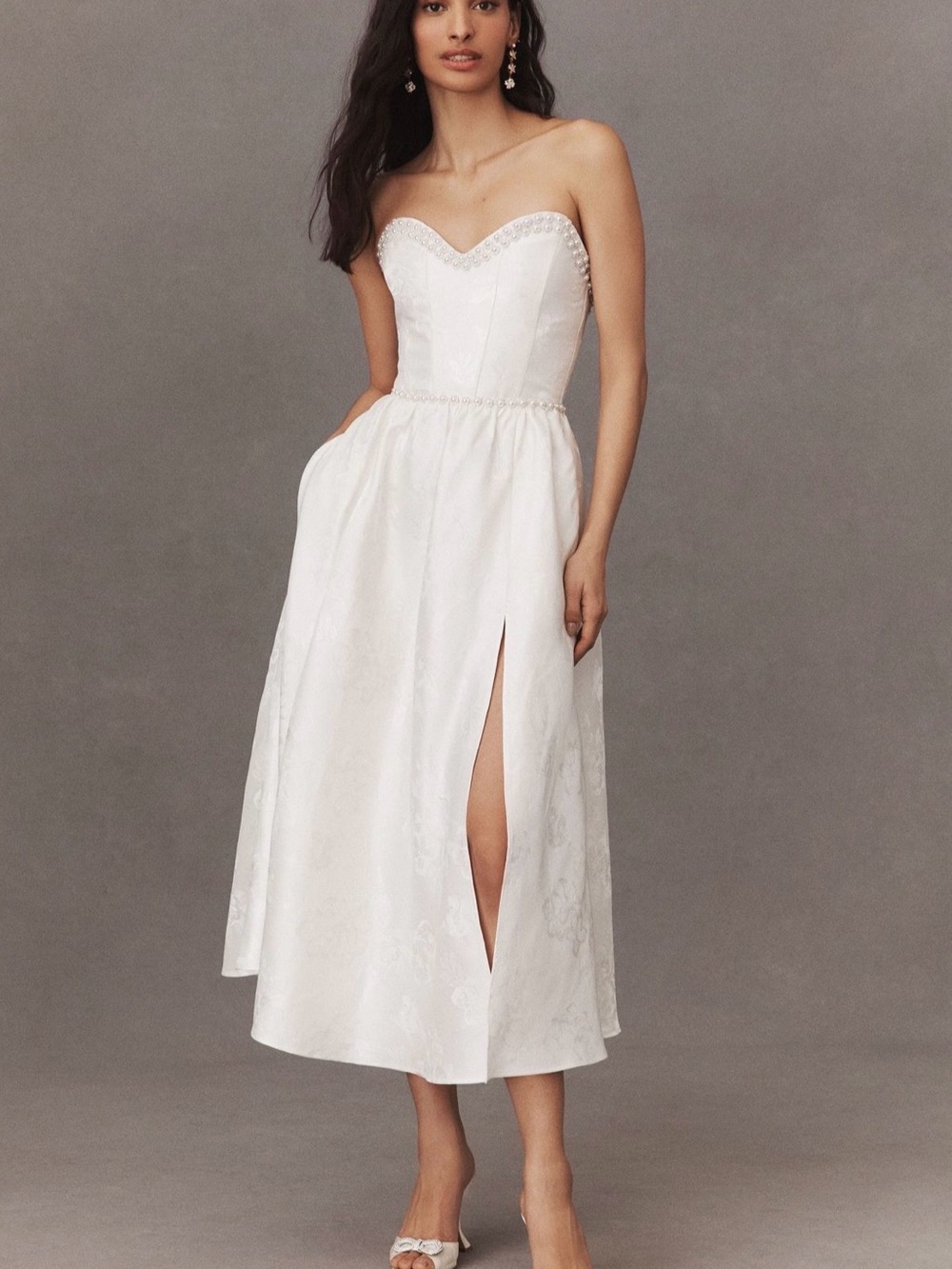 V. Chapman Lucia Strapless Midi Dress